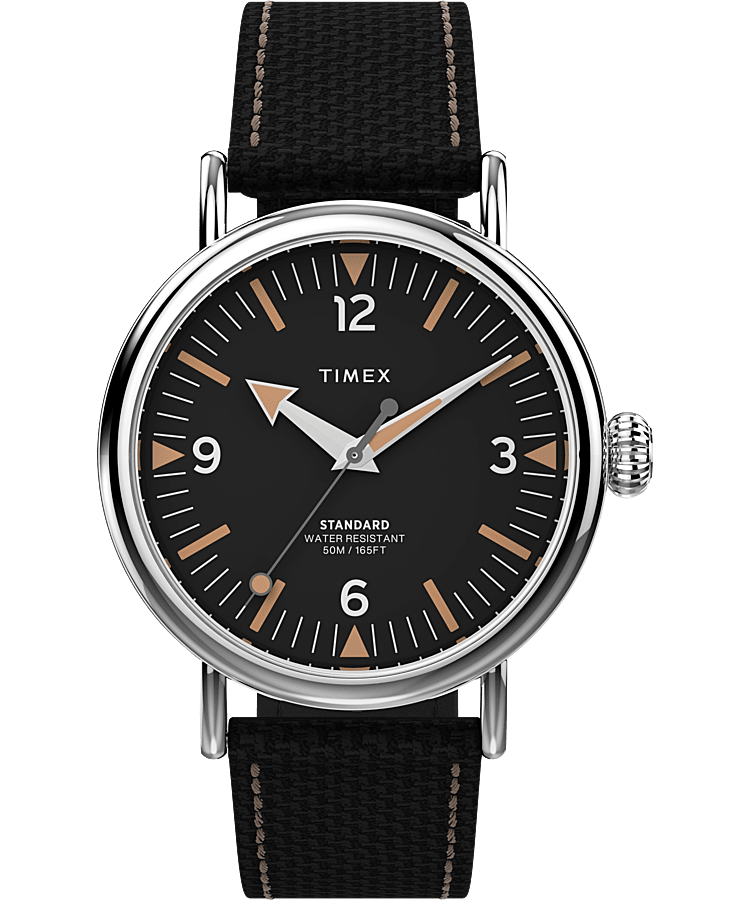 Timex Standard 40mm Leather and Fabric Strap Watch - Timex EU