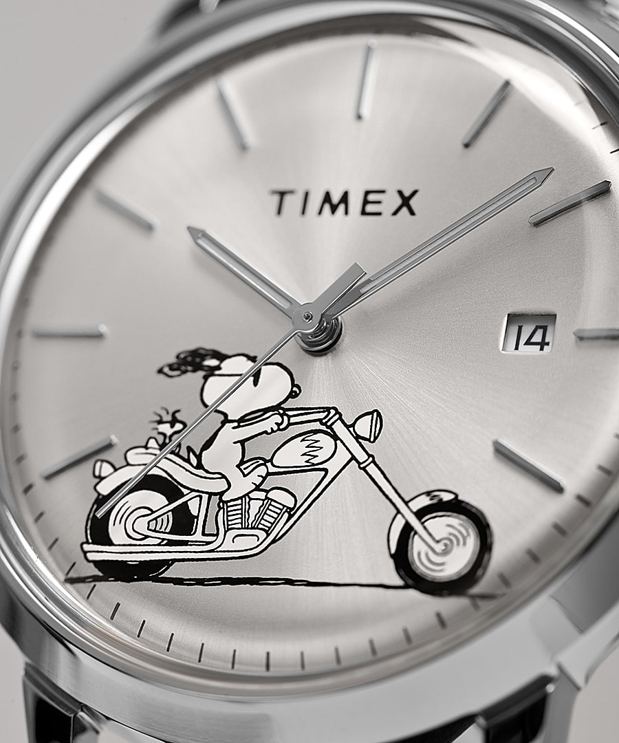 Timex Marlin Automatic x Snoopy Easy Rider 40mm Leather Strap Watch - Timex  US