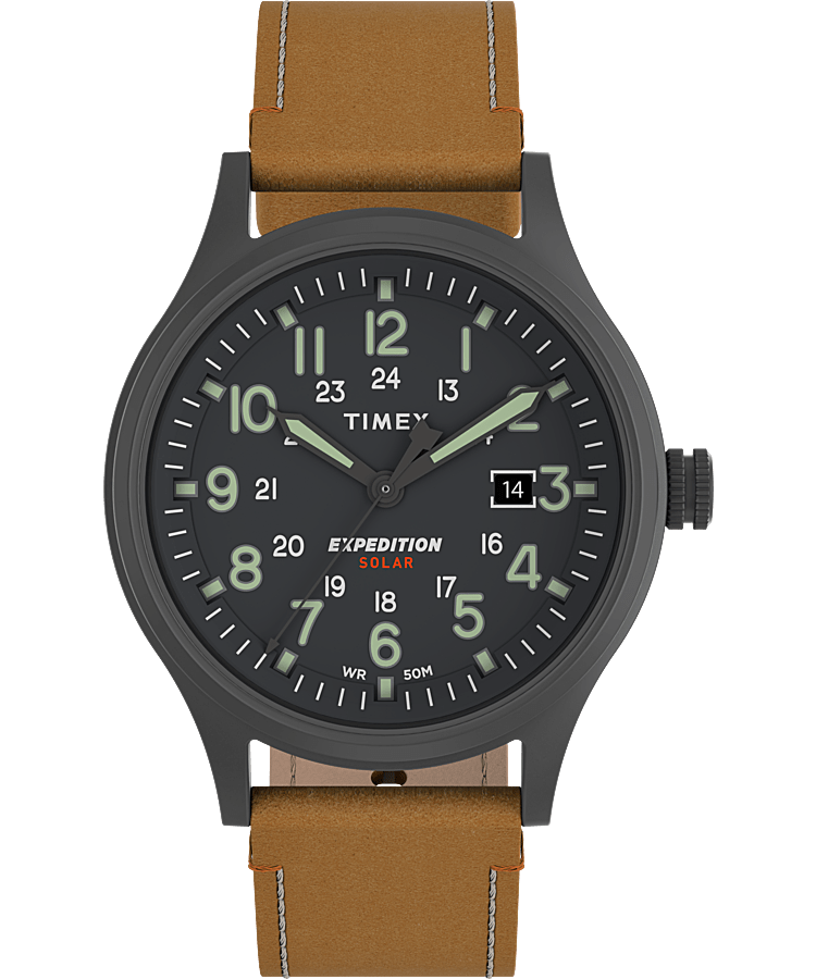 Expedition Scout Solar 40mm Leather Strap Watch AMZ - Timex US