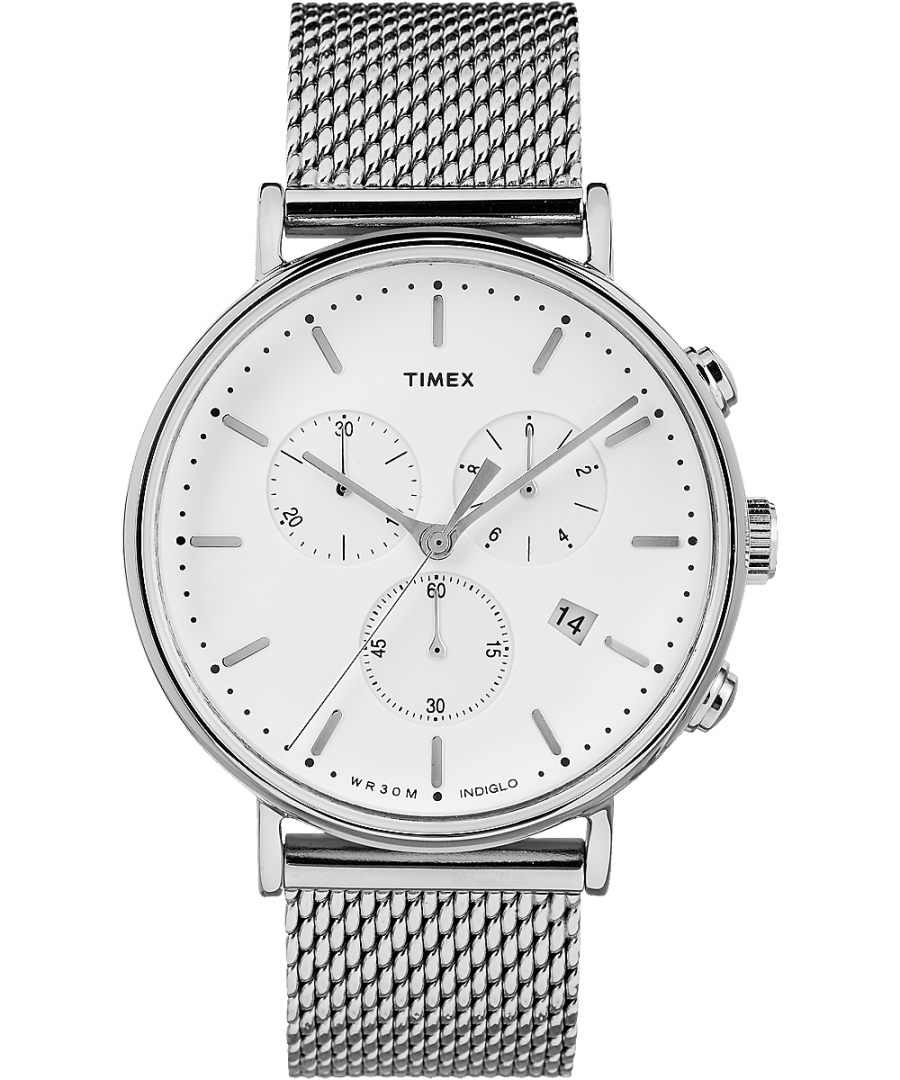 Fairfield Chronograph 41mm Mesh Band Watch