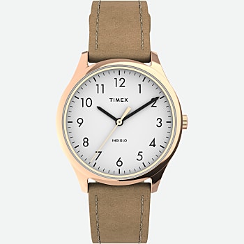 Modern Easy Reader 32mm Leather Strap Watch
