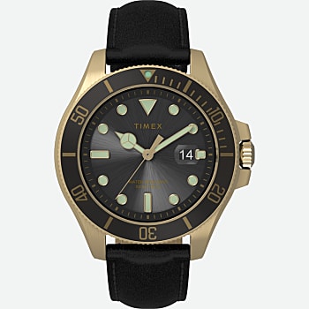 Harborside Coast 43mm Leather Strap Watch