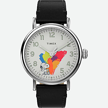 Timex Standard x Peanuts Dream in Color 40mm Leather Strap Watch