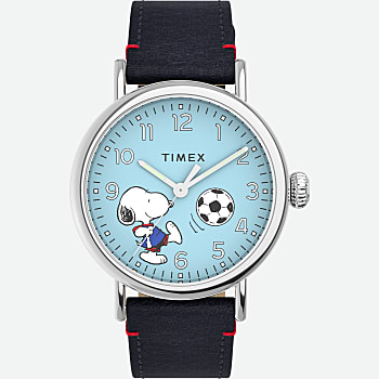 Timex Standard x Peanuts Featuring Snoopy Soccer 40mm Leather Strap Watch