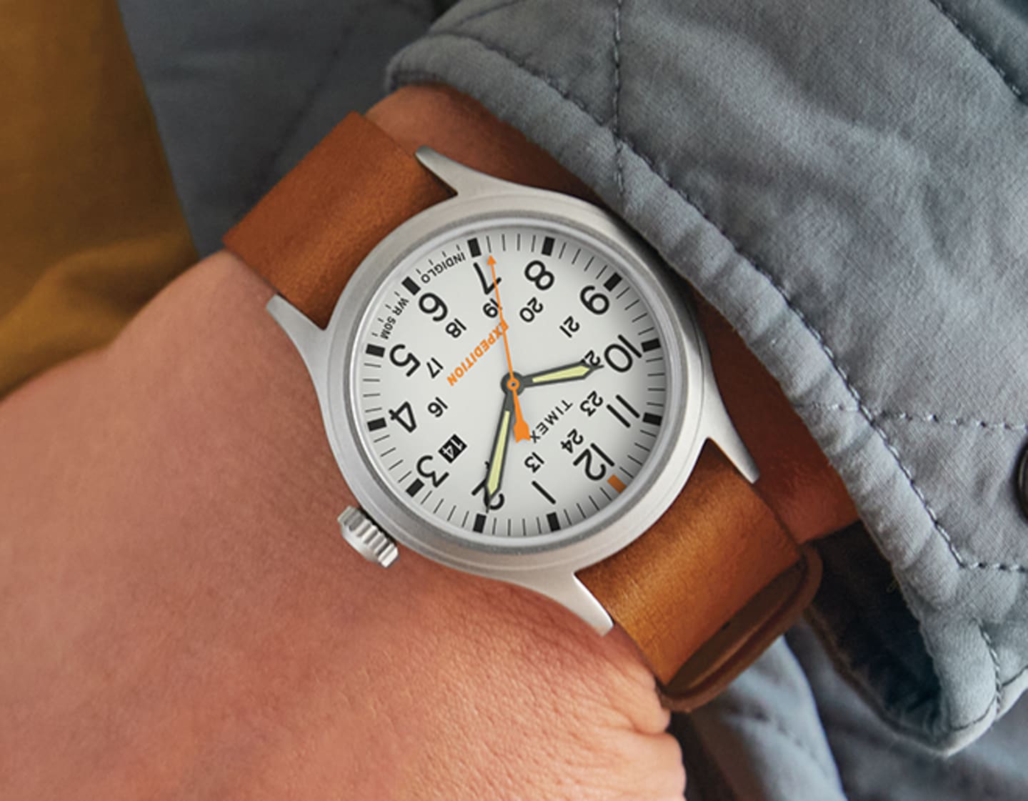 Expedition White Dial Wrist Watch.