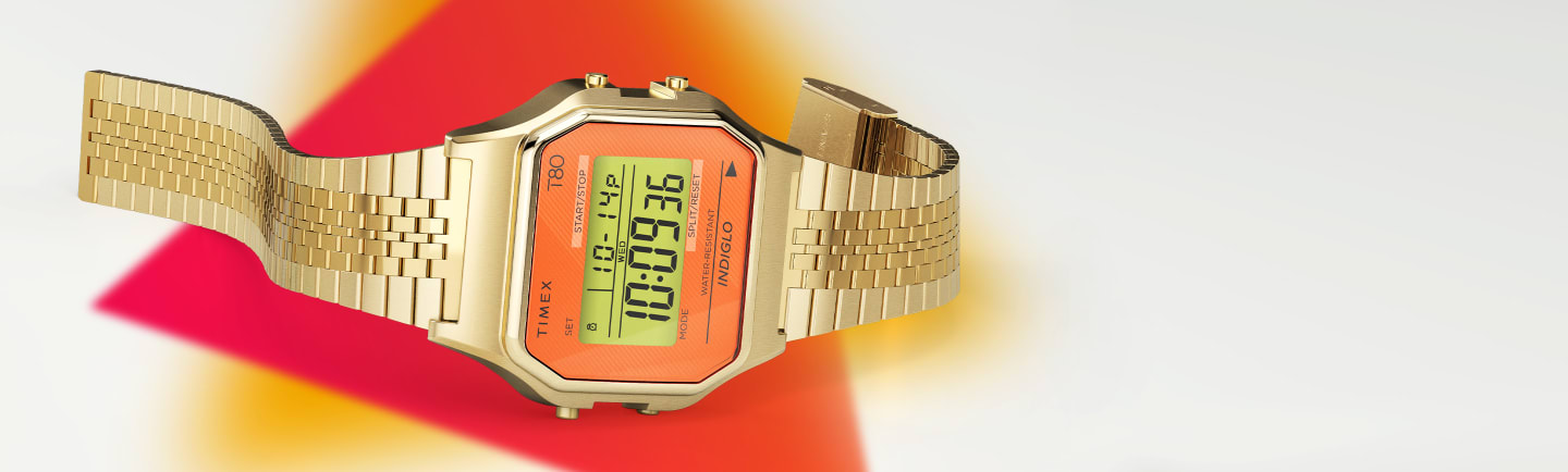Timex T80 Stainless Steel Bracelet Watch.