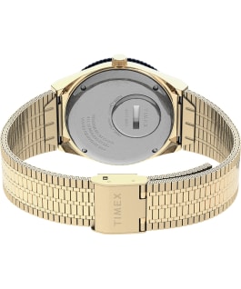 Q Timex Reissue 38mm Stainless Steel Bracelet Watch Gold-Tone/Stainless-Steel/Blue large