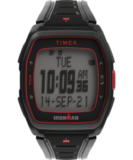 TIMEX IRONMAN T300 Silicone Strap Watch Black/Red large