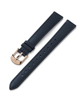 14mm Rose Gold Tone Buckle Leather Strap Blue large