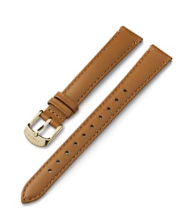 14mm Gold Buckle Leather Strap Tan large