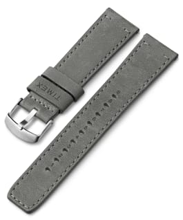 22mm Quick Release Leather Strap Gray large