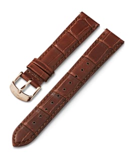 18mm Quick Release Leather Strap Brown large