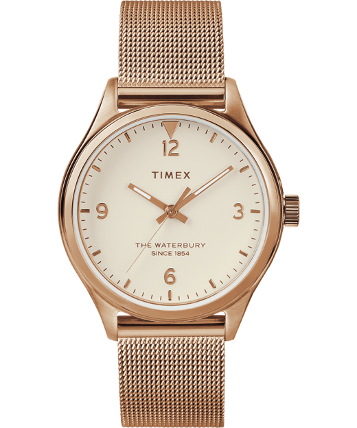 Waterbury Traditional Womens 34mm Mesh Bracelet Watch Timex Us