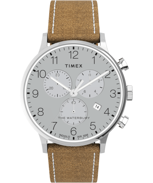 classic leather strap watch