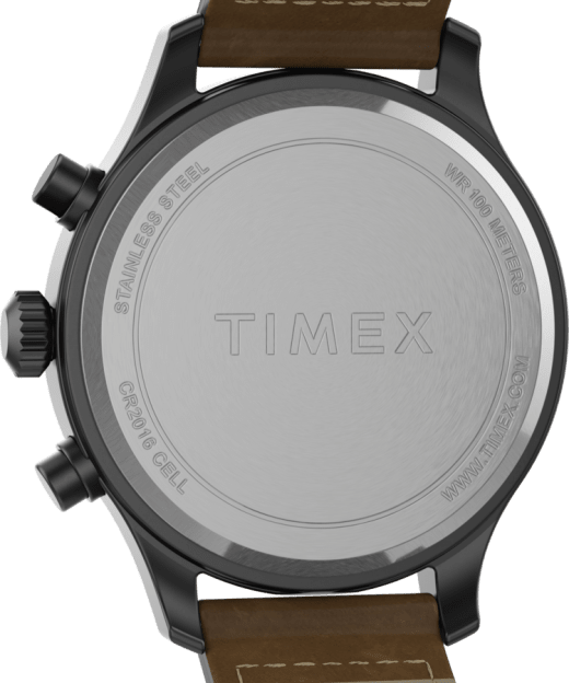 Expedition Field Chronograph 43mm Leather Strap Watch Timex Ca