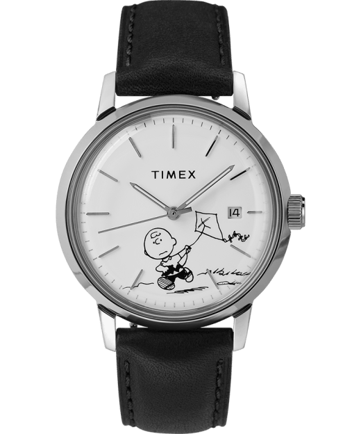 Timex Marlin® Automatic x Peanuts Featuring Charlie Brown 40mm Leather ...
