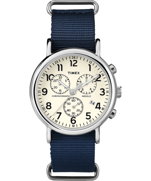 Weekender Chrono 40mm Nylon Strap Watch Timex