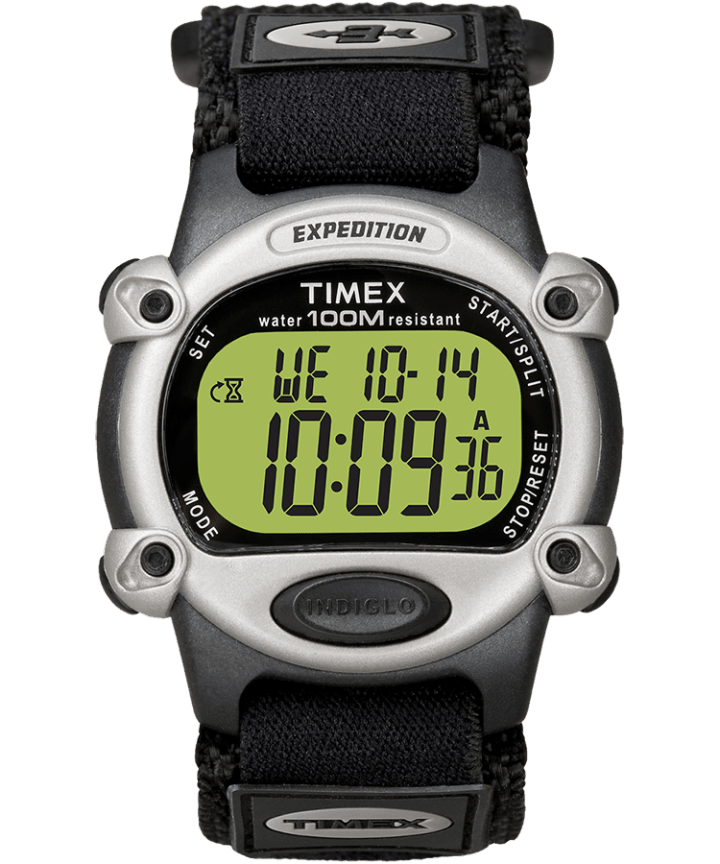 Expedition 39mm Fabric Strap Watch Black/Silver-Tone large