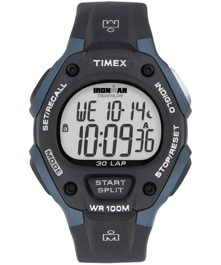 IRONMAN Classic 30 Full-Size Resin Strap Watch Blue/Black large