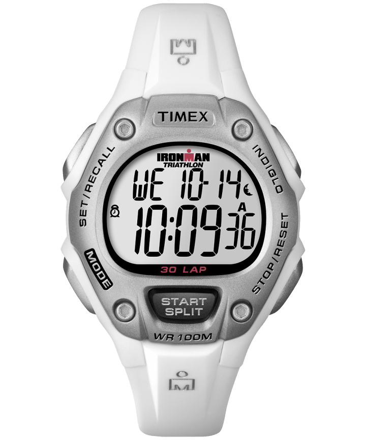 IRONMAN Classic 30 Mid-Size Resin Strap Watch White/Silver-Tone large