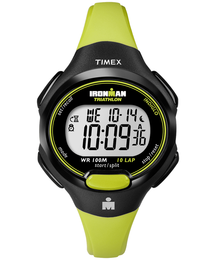 IRONMAN Essential 10 Mid-Size Resin Strap Watch Black/Green large