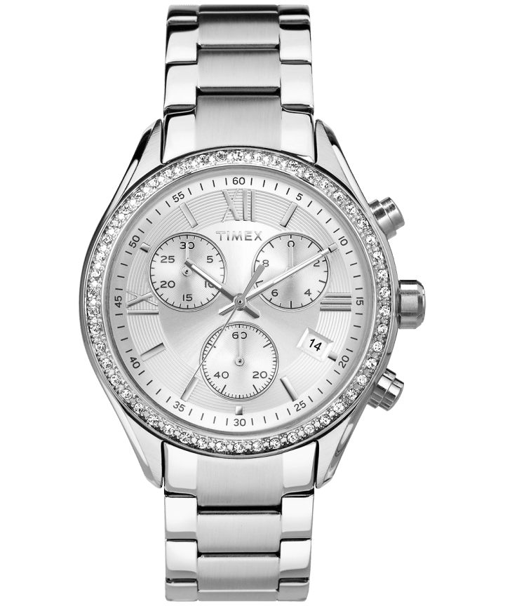 Miami With Swarovski® Crystals 38mm Bracelet Watch
Stainless-Steel/Silver-Tone large