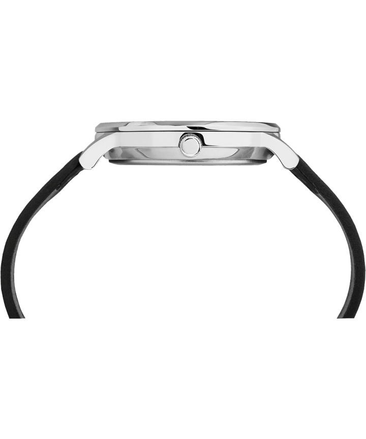 Waterbury Classic 40mm Leather Strap Watch Stainless-Steel/Black large