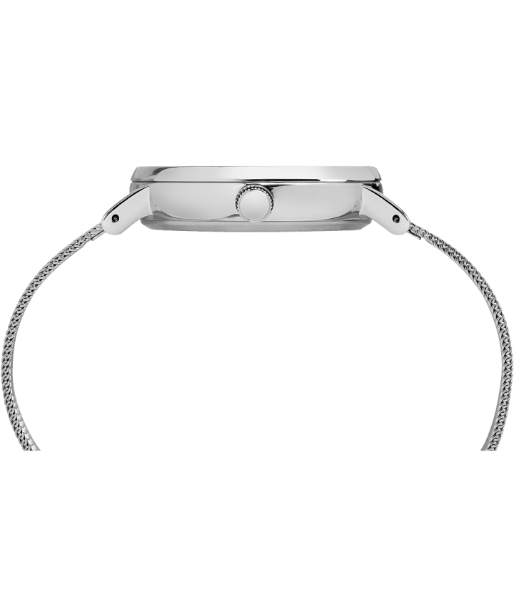 Fairfield 37mm Mesh Band Watch Silver-Tone/White large