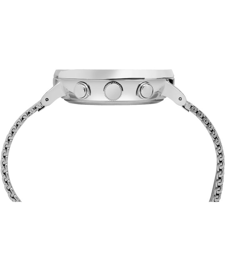 Fairfield Chronograph 41mm Mesh Band Watch Silver-Tone/White large