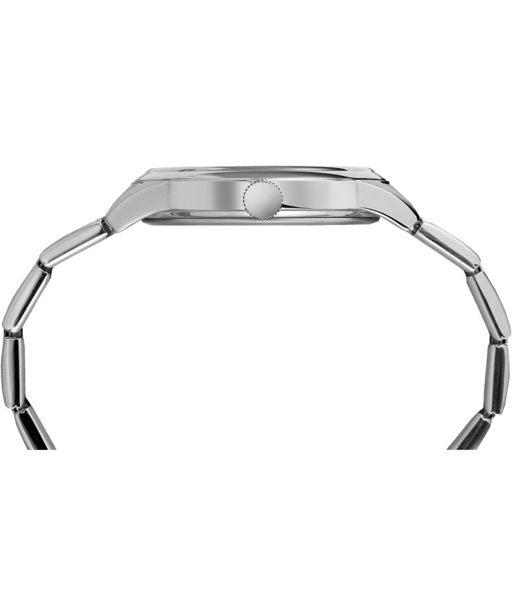 New England 40mm Bracelet Watch Silver-Tone/Black large