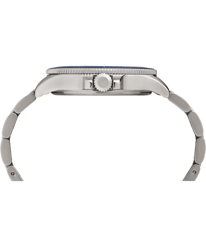Allied® Coastline 43mm Bracelet Watch Silver-Tone/Blue large