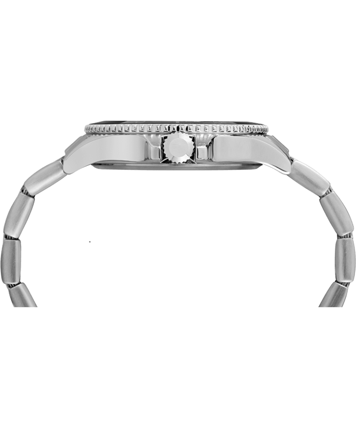 Harborside 42mm Bracelet Watch Chrome/Silver-Tone/Black large