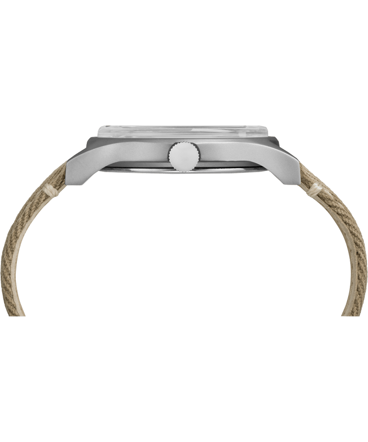 MK1 Steel 40mm Fabric Strap Watch Stainless-Steel/Tan/Natural large