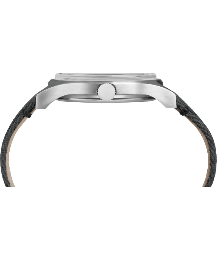 MK1 Steel 40mm Fabric Strap Watch Stainless-Steel/Black/Gray large