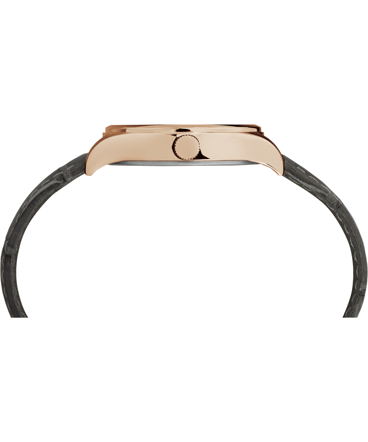 Waterbury Traditional 34mm Leather Strap Watch Rose-Gold-Tone/Gray/White large