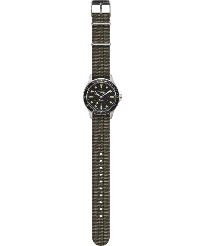 Navi Harbor 38mm Fabric Strap Watch Olive/Olive large