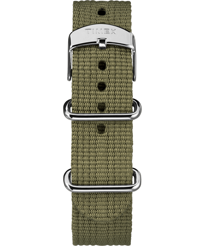 Timex x Todd Snyder Military Inspired 40mm Fabric Strap Watch Silver-Tone/Green/White large
