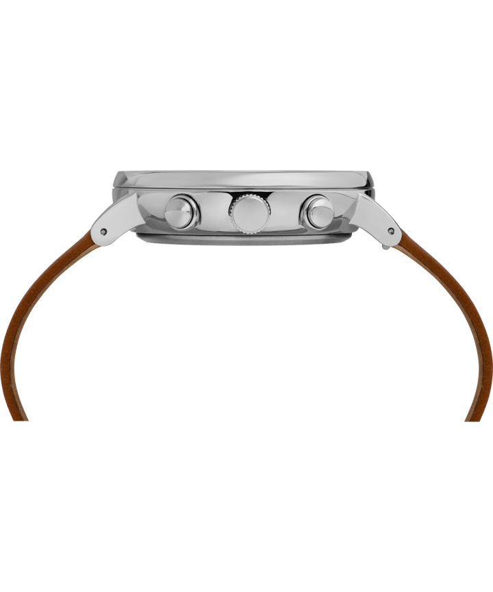 Fairfield Chronograph Supernova™ 41mm Leather Strap Watch Brown/Silver large