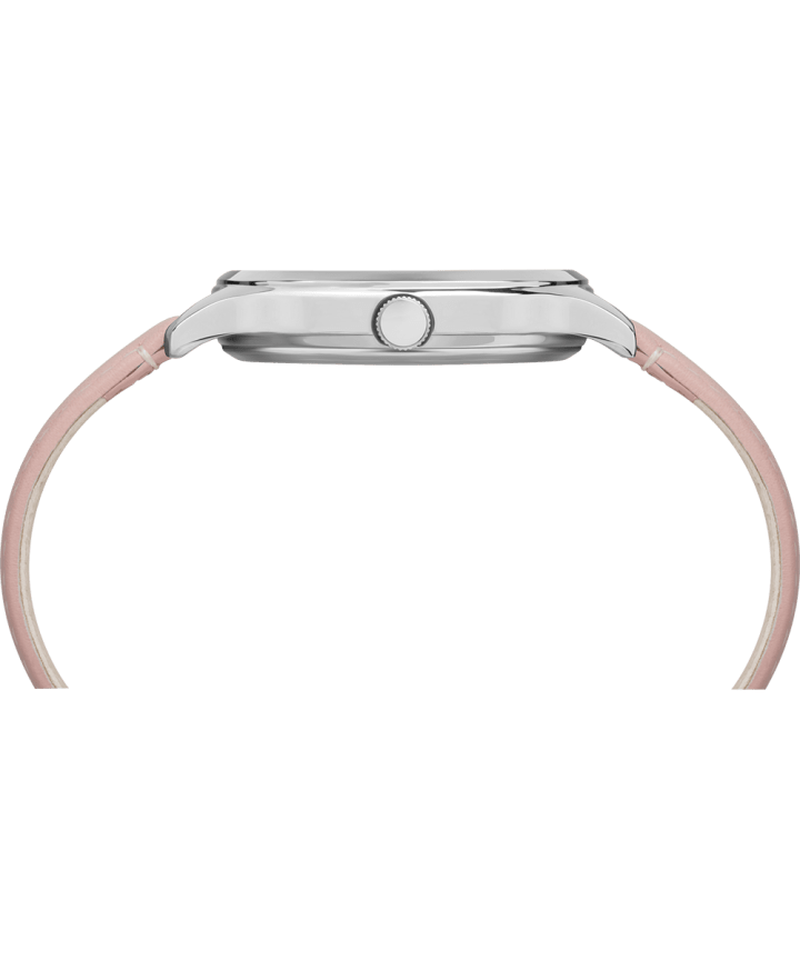 Crystal Bloom With Swarovski® Crystals 36mm Leather Strap Watch Rose-Gold-Tone/Pink/White large