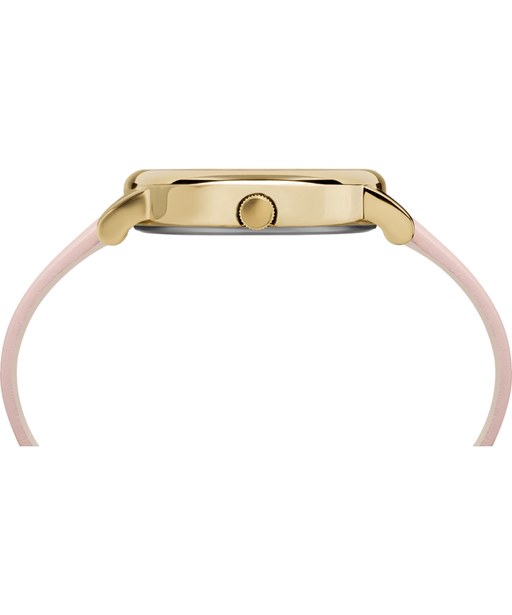 Crystal Bloom With Swarovski® Crystals 38mm Leather Strap Watch Rose-Gold-Tone/Pink/White large