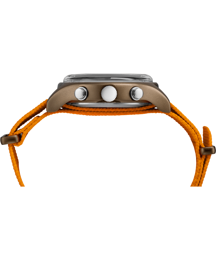 MK1 Aluminum Chronograph 40mm Fabric Strap Watch Green/Orange/Black large
