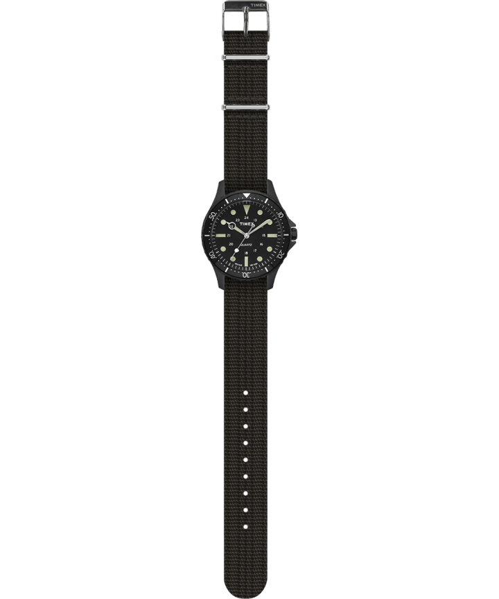 Navi Harbor 38mm Fabric Strap Watch Black/Black large