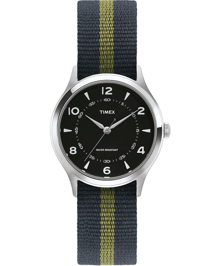 Whitney Village 36mm Reversible Grosgrain Strap Watch Stainless-Steel/Black large