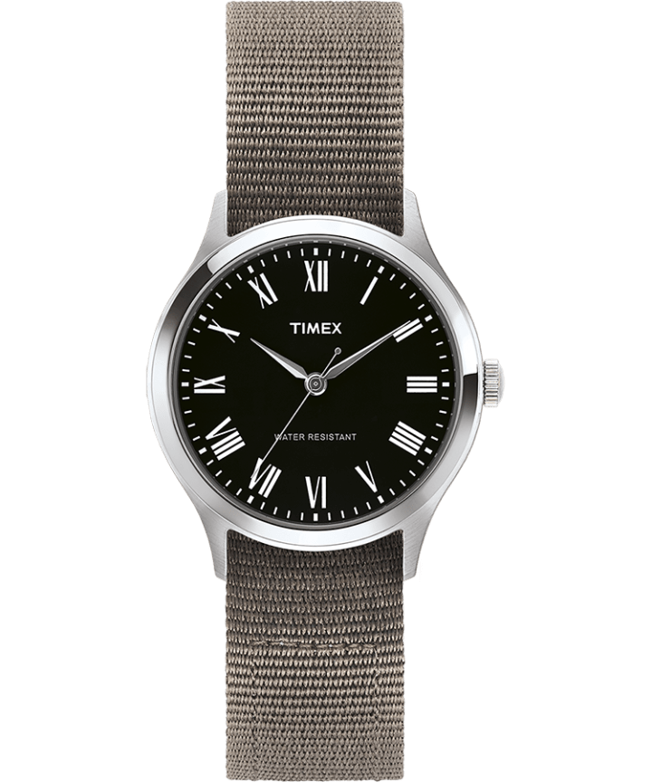 Whitney Avenue 36mm Reversible Grosgrain Strap Watch Stainless-Steel/Black large