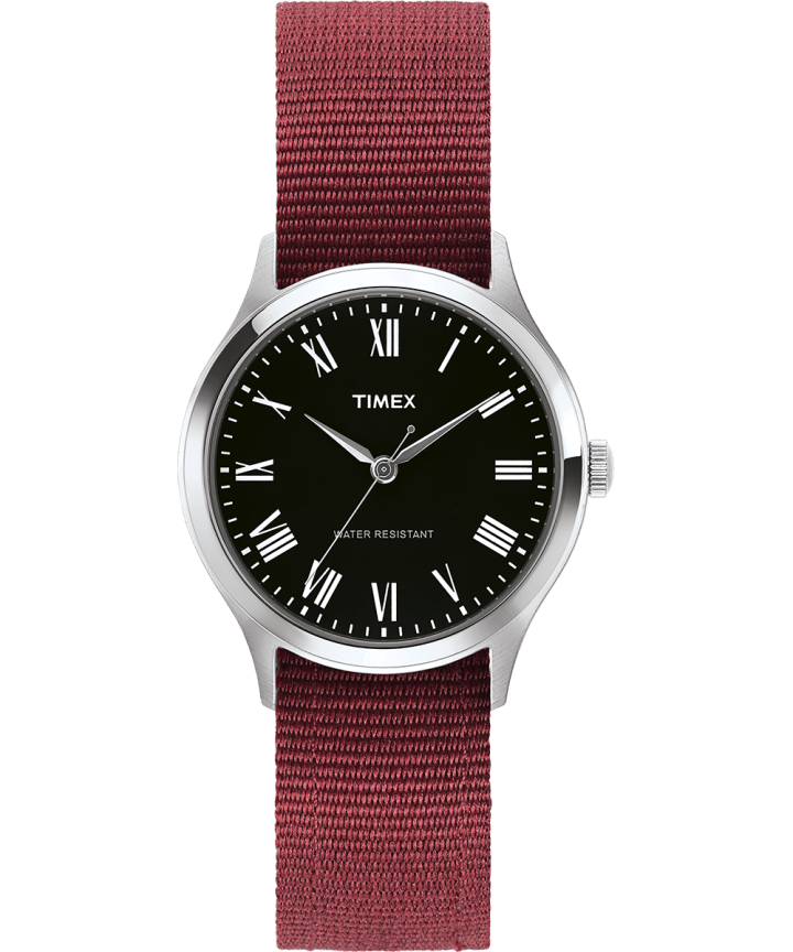 Whitney Avenue 36mm Reversible Grosgrain Strap Watch Stainless-Steel/Black large