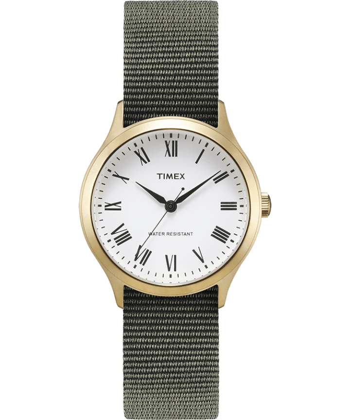 Whitney Avenue 36mm Reversible Grosgrain Strap Watch Gold-Tone/White large