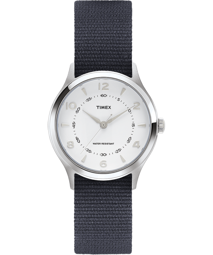 Whitney Village 36mm Reversible Grosgrain Strap Watch Stainless-Steel/White large