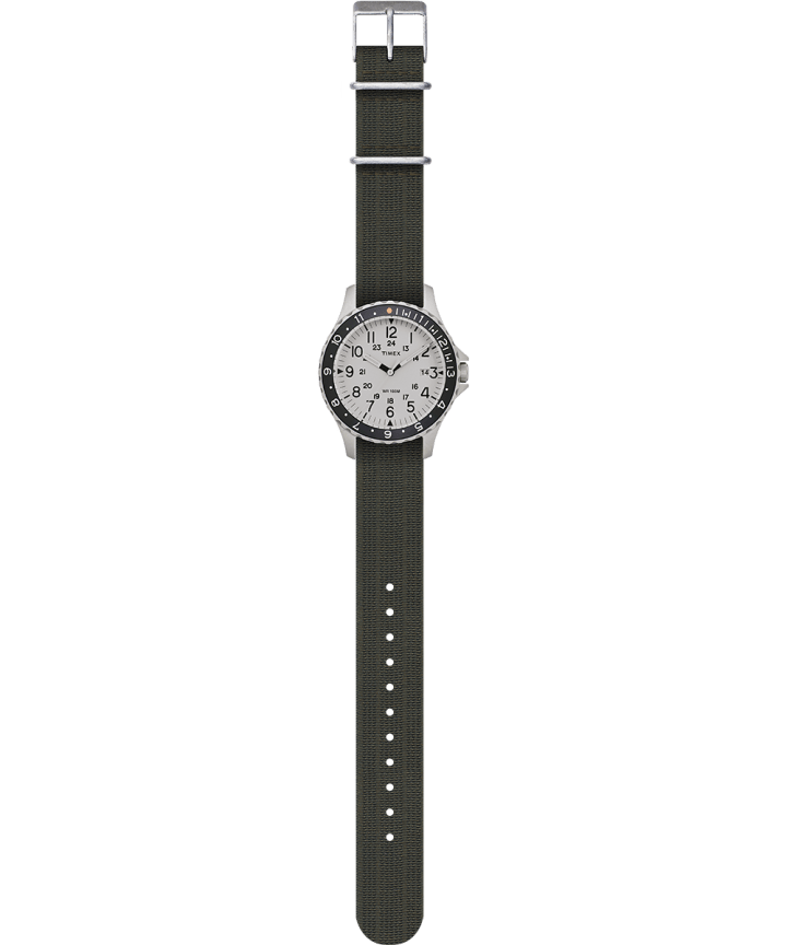 Navi Ocean 38mm Elastic Fabric Strap Watch Stainless-Steel/Green/Blue/Black large