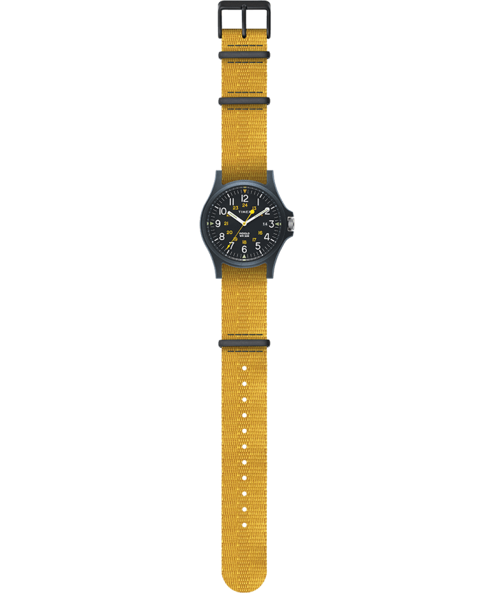 Acadia 40mm Fabric Strap Watch Blue/Yellow large