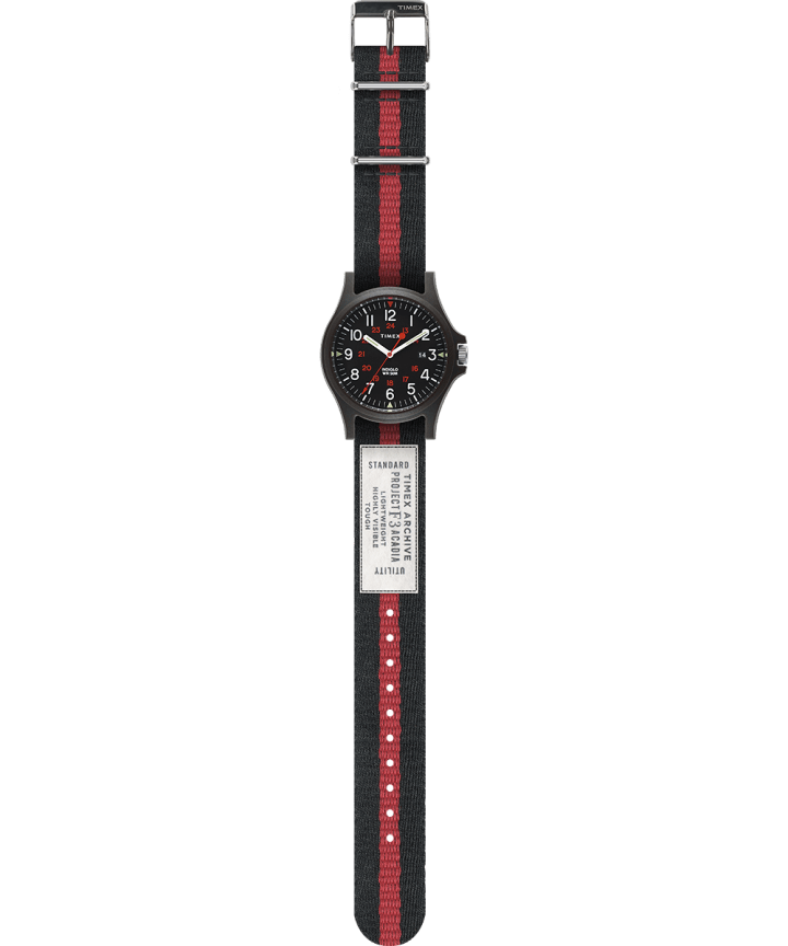 Acadia 40mm Fabric Strap Watch Black large